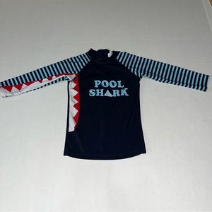 Shade‎ Critters Palm Beach Graphic Pool Shark Rash Guard Top Long Sleeve 18-24M